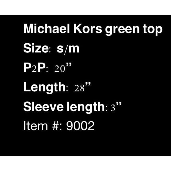 Michael Kors Green and White Flowy Top- Size S/M - Picture 10 of 10
